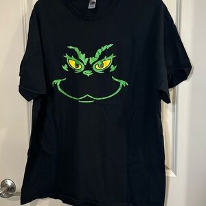Vintage Black and Green Grinch Pixelated Jersey Shirt